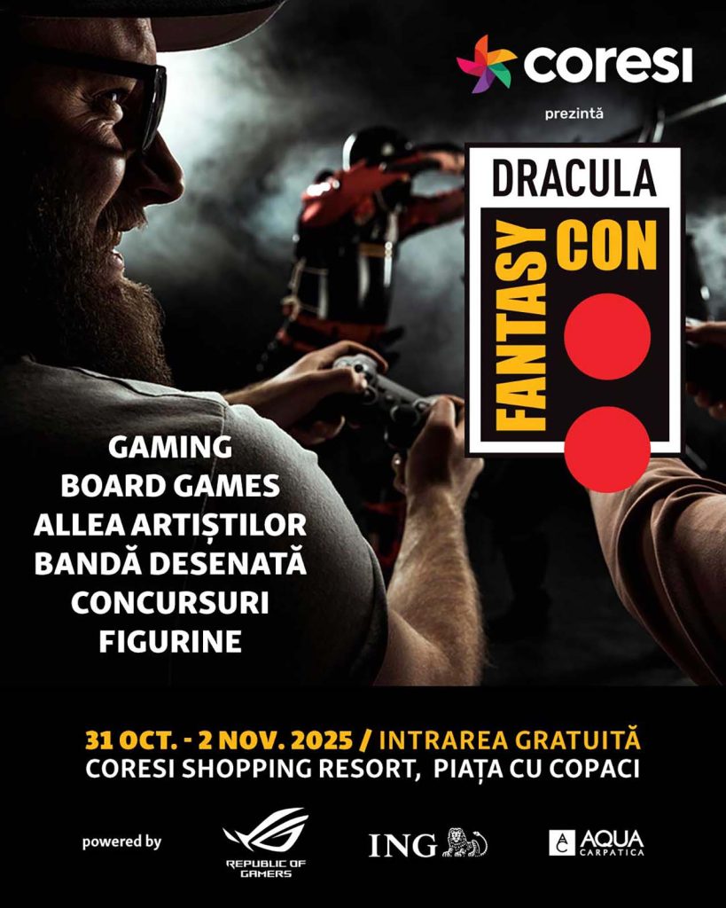 Dracula Fantasy Con 2025 – competiţii de gaming, board games, cosplay 